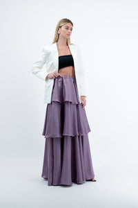 Lavender 3-Tiered Maxi Skirt