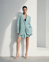 Mint / Sage Green Oversized Taffeta Blazer Style Your Armoire