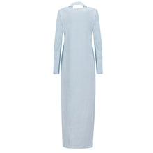 Bamboo Terry Full Sleeves Dress With A High Slit Style Your Armoire