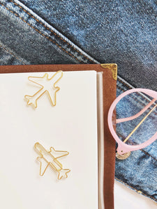 Airplane Gold Paperclip Thoughtful Snippets