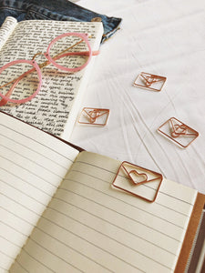 Envelope Rose Gold Paperclip Thoughtful Snippets