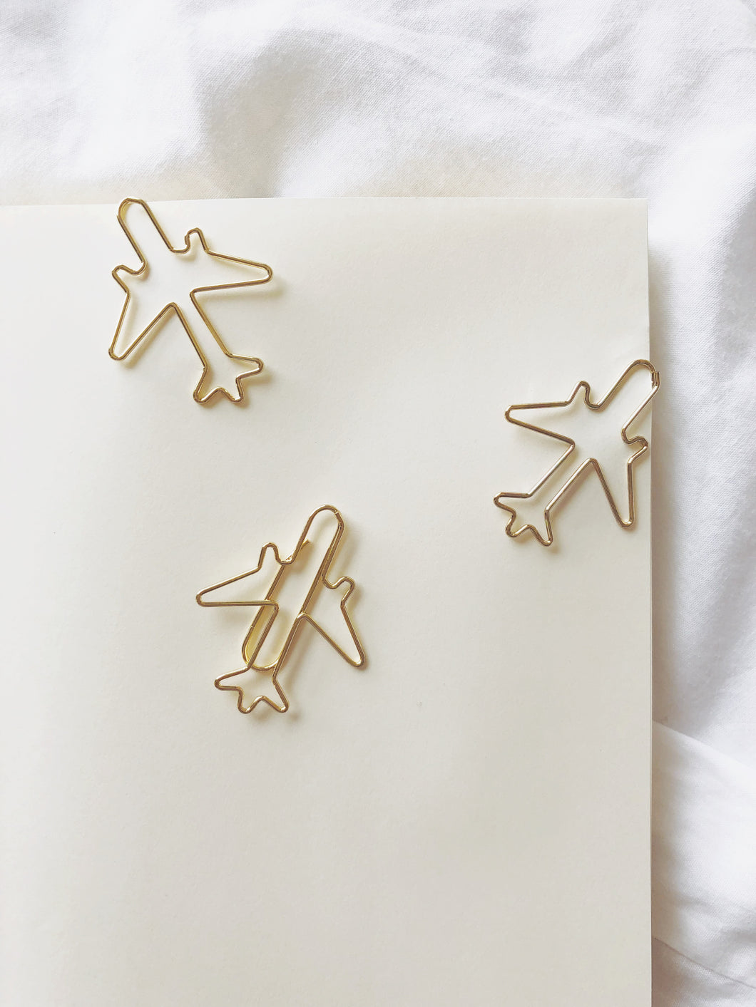 Airplane Gold Paperclip Thoughtful Snippets