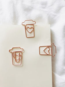 Coffee Cup Rose Gold Paperclip Thoughtful Snippets