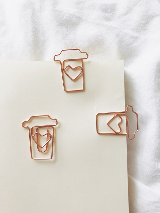 Coffee Cup Rose Gold Paperclip Thoughtful Snippets