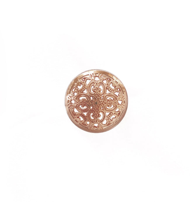 Light Gold shank button with a vintage style pattern (Pack of 12 buttons) Style Your Armoire