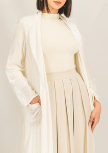 Sustainable, Box Pleated Skirt, Midi Length. Style Your Armoire