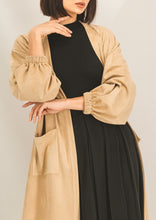 Soft Faux Suede Abaya With Bishop Sleeves With Pockets Style Your Armoire