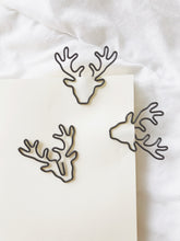 Black Deer-head paperclip stationery, handcrafted. Thoughtful Snippets