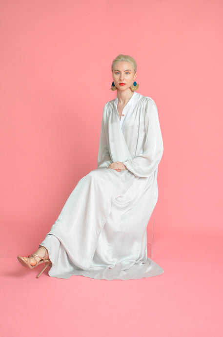 Full length, Full Sleeved Luxe Texured Wrap Robe Style Your Armoire