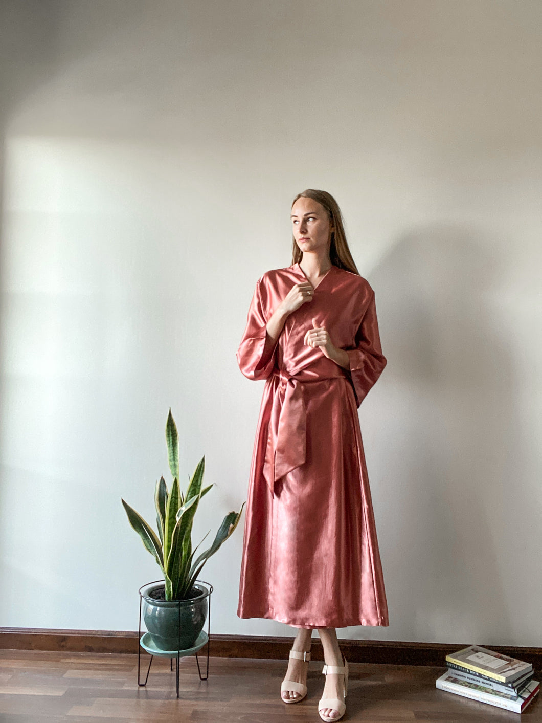 rose gold kimono dress Runway Bohmienne Kimono Robe in Stardust (Rose Gold)