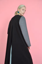Izar Oversized ankle length Winter Coat with full sleeves with option of an open slit back. Style Your Armoire