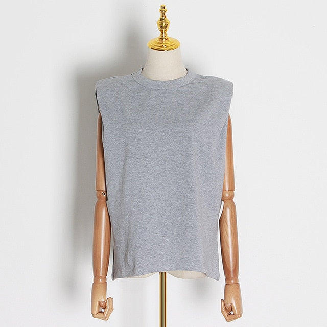 Padded Shoulder Muscle T-Shirt - Style Your Armoire