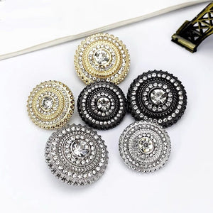 Luxe, Decorative Shank Buttons With Rhinestones (pack of 10pcs) Style Your Armoire
