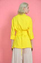 Yellow Soft Linen Shirt with attached Corset Style Your Armoire - Flash Sale